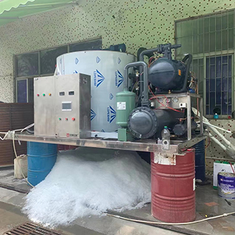 15噸大型片冰機浙江嘉興某食品廠交付前調試